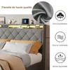 INONEFT čalúnená posteľ 140x200 cm s LED osvetlením a USB Náhľad obrázku produktu 6
