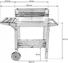 Grill ogrodowy węglowy z półkami na kółkach Podgląd zdjęcia produktu 4