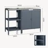 Outdoorset 'Bolognano' Standregal und Schrank Stahl Produktbild-Vorschau 3