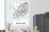MuchoWow® Poster Barcelona - Stadtplan - Karte - Schwarz Produktbild-Vorschau 2