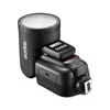 A black camera flash unit is shown against a white background. Produktbild-Vorschau