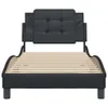 vidaXL Cadre de lit sans matelas "Zadar" noir 90x200 cm Voir les images du produit 4
