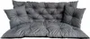 A gray tufted cushion set for a Hollywood swing. Podgląd zdjęcia produktu