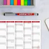 Tafelkalender 2027 abwischbar A4 Rot - Wandkalender mit Produktbild-Vorschau 6