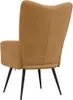 vidaXL Relaxsessel Braun Samt Produktbild-Vorschau 4