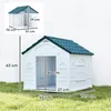 PawHut Hundehütte, Hundehaus mit Satteldach, wetterfest Produktbild-Vorschau 3