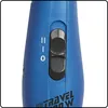 Close-up of a blue hair dryer with a black switch and markings. Anteprima dell’immagine prodotto