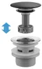 Sifone Per Lavabo Klik-Klak Universale Rea Flow Nero Anteprima dell’immagine prodotto 4