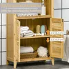 HOMCOM Badzimmerschrank mit offener Regal Badregal Produktbild-Vorschau 6