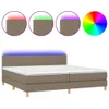 Boxspringbett mit Matratze & LED Taupe 200x200 cm Stoff Produktbild-Vorschau 1