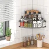 Eck-Duschregal ohne Bohren Schwarz Elegantes Set 2-teilig Produktbild-Vorschau 6
