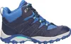 A single blue and navy hiking boot is shown against a white background. Produktbild-Vorschau