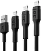 GC Ray LED | SET 3x 30cm 120cm 200cm Lightning Kabel Nylon Produktbild-Vorschau 1