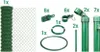 Imposta recinzione in rete metallica verde Anteprima dell’immagine prodotto 2