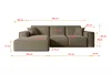ALTDECOR Ecksofa in L-Form SERRA-L - 266x169x80 cm Braun - Produktbild-Vorschau 6