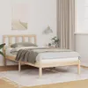 vidaXL Bettrahmen mit Kopfteil Braun 100 x 200 cm Massives Produktbild-Vorschau 2