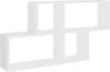 A white, modular wall shelf unit. Voir les images du produit