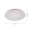 A white ceiling lamp with a starry sky effect, shown with dimensions indicated. Produktbild-Vorschau