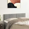 vidaXL Čelá postele Svetlosivé 144x5x78/88 cm Zamat Náhľad obrázku produktu 2