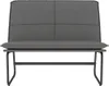 vidaXL Ławka szara 100x75x76 cm imitacja skóry Podgląd zdjęcia produktu 3