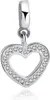 PANDACHARMS Herz mit Steinen Charm Anhänger, 925er Sterling Produktbild-Vorschau 1