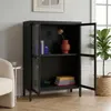 Sideboard ’Säkylä’ Stahl mit 2 Glastüren geriffelt 84 x 64 Produktbild-Vorschau 4