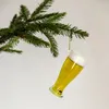 Christbaumschmuck 9cm Glas Bierglas Figur Gelb Produktbild-Vorschau 2