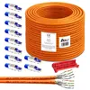 ARLI 100 m Duplex Cat7 Verlegekabel S/FTP LSZH + 10x RJ45 Produktbild-Vorschau 1