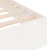 vidaXL Lit en bois massif blanc 140x200 cm Voir les images du produit 7