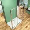 140X80X190cm U-Duschkabine Duschabtrennung Eckeinstieg Produktbild-Vorschau 3