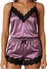 Pyjama - Nachtwäsche-Set - für Damen - Satin - Nachthemd Produktbild-Vorschau 4