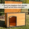 zooprinz Hundehütte Carlo Bitumen Klappdach Holzfüße mit Produktbild-Vorschau 5