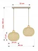 Luxolar LED Pendelleuchte 2-flammig E27 Rattan Boho Produktbild-Vorschau 7