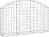 vidaXL Gabion s vysokým obloukem 150x30x80/100 cm Náhled obrázku produktu 1
