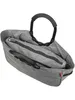 A gray tote bag with black handles is shown from a top-down perspective. Podgląd zdjęcia produktu