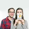 Mr. & Mrs. Panda Postkarte Fuchs Squash spielen - Weiß - Produktbild-Vorschau 4