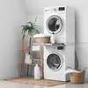 A laundry room scene with stacked washing machines and a drying rack. Náhľad obrázku produktu
