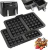 lot de 2 moules à gaufres en silicone pour friteuse à air Voir les images du produit 2