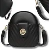 Borsa portacellulare in pelle nera, borsa a tracolla Anteprima dell’immagine prodotto 6