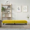 Schlafsofa mit Getränkehaltern Gelb Samt Produktbild-Vorschau 3