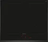 A top-down view of a black induction cooktop with red digital displays. Produktbild-Vorschau