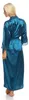 Damen langes Kimono Seidenrobe Morgenmantel; Petrol M Produktbild-Vorschau 3