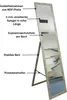 A full-length mirror with labels pointing out its features. Náhled obrázku produktu