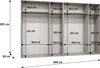 A diagram showing the dimensions of a wardrobe. Produktbild-Vorschau