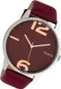 Oozoo Orologio da polso Wine Red Leather Timepieces Anteprima dell’immagine prodotto 1
