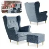 Ohrensessel mit Hocker ARI Design – skandinavisches Set, Produktbild-Vorschau 6