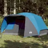 vidaXL Familienzelt mit Vorzelt 6 Personen Blau Wasserdicht Produktbild-Vorschau 2