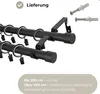 LOFT 360 cm 2-läufige Gardinenstange Schwarz 19 mm aus Produktbild-Vorschau 8