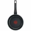A black frying pan with a red logo in the center, shown from above against a white background. Voir les images du produit