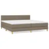 vidaXL Boxspringbett mit Matratze Taupe 200x200 cm Stoff Produktbild-Vorschau 1